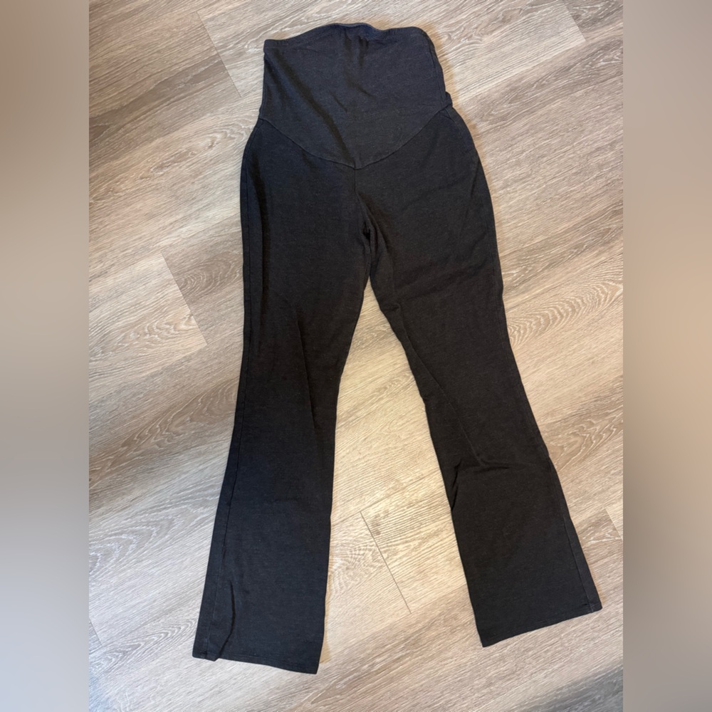 Dark Grey Maternity Flare Yoga Pant